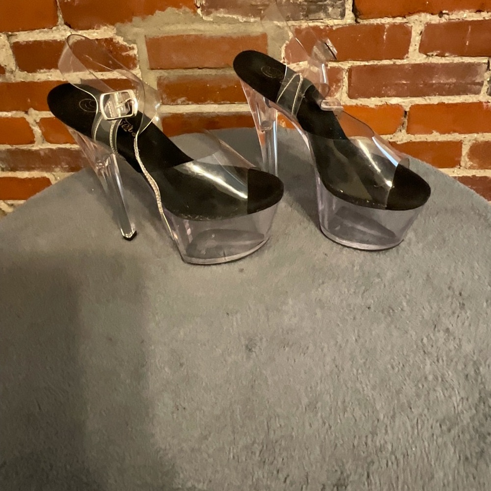 Pleaser Sky-308 Clear Stilettos
